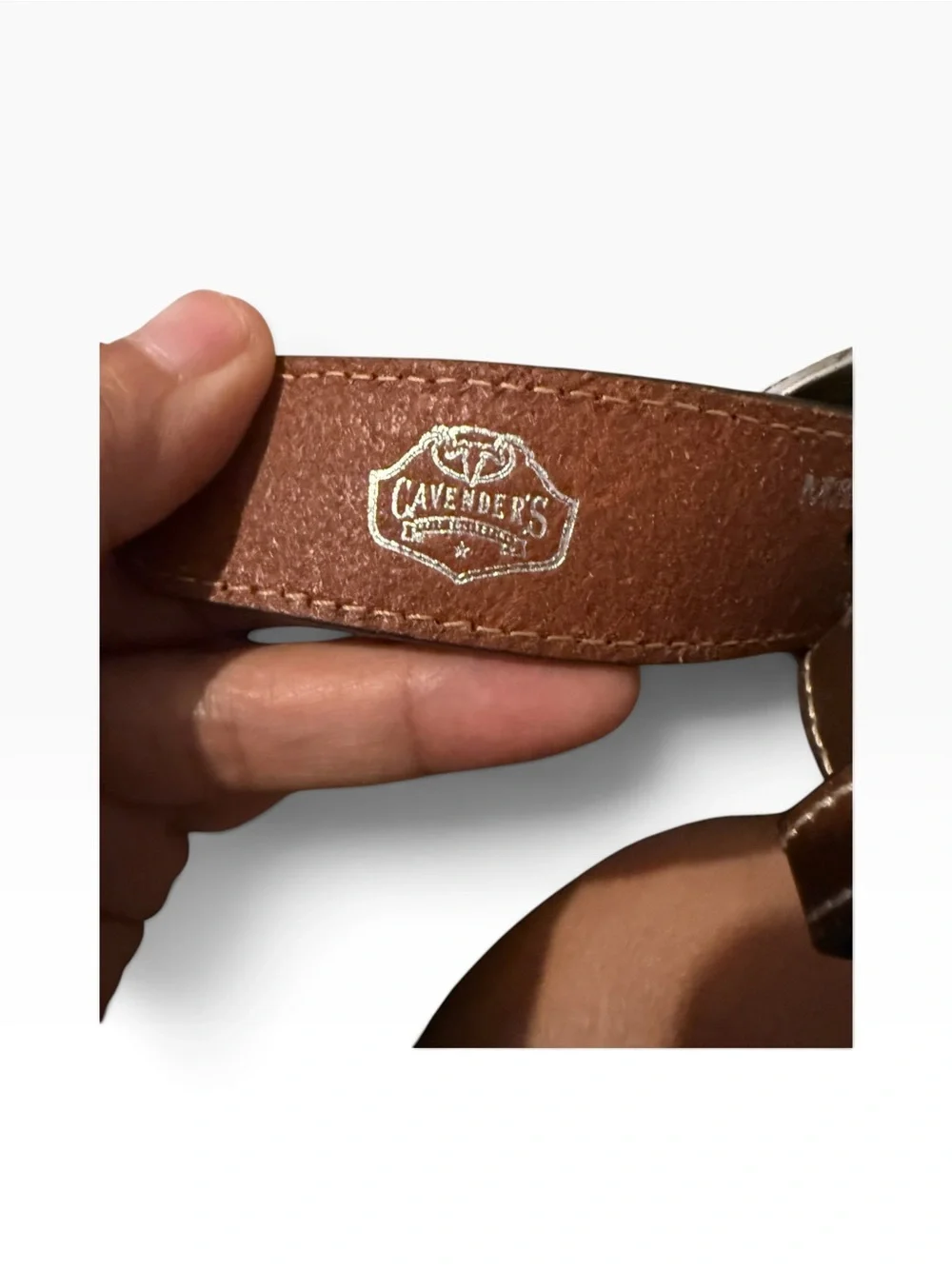 Cavender’s Girls Brown Leather Western Belt with Silver Buckle Size 26
